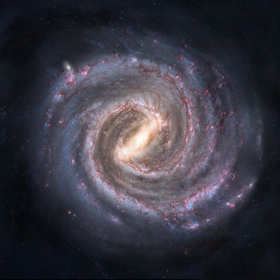 Artistic view of the Milky Way, a bulgeless galaxy
